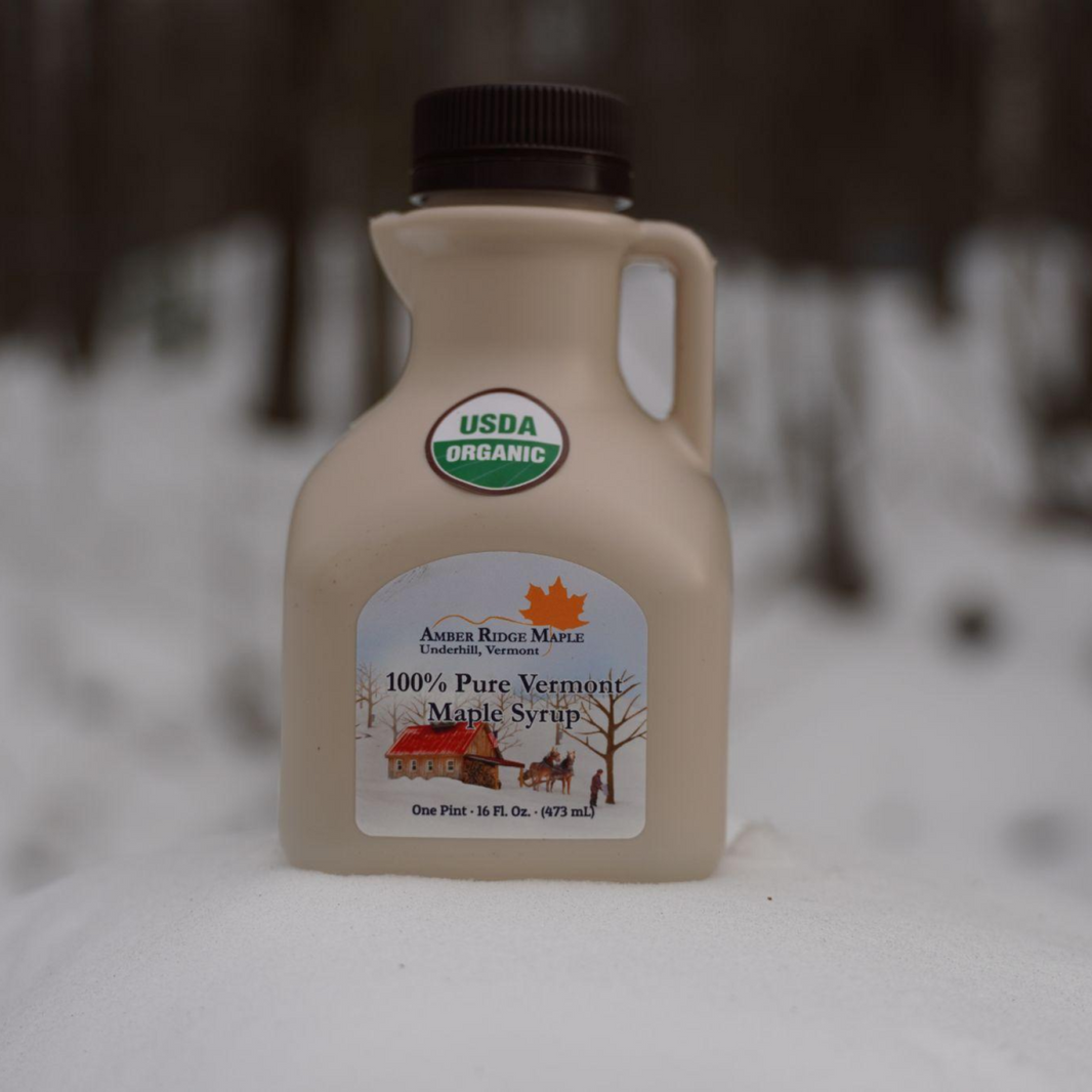 Stratton Maple Vermont Amber Rich Maple Syrup – Grade A, Former Medium Amber, Gluten Free Organic